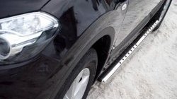 16 649 р. Защита порогов Russtal из овальной трубы с проступью Nissan Qashqai 1 J10 рестайлинг (2010-2013)  с доставкой в г. Кемерово. Увеличить фотографию 2
