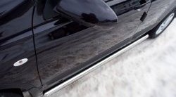70 999 р. Защита порогов Russtal из трубы d63 мм с пластиковыми вставками для ног Nissan Qashqai 1 J10 рестайлинг (2010-2013) (Защита порогов с со скосами на торцах (вариант 1))  с доставкой в г. Кемерово. Увеличить фотографию 4