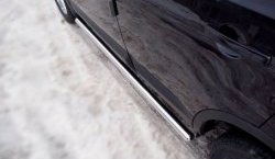 70 999 р. Защита порогов Russtal из трубы d63 мм с пластиковыми вставками для ног Nissan Qashqai 1 J10 рестайлинг (2010-2013) (Защита порогов с со скосами на торцах (вариант 1))  с доставкой в г. Кемерово. Увеличить фотографию 5