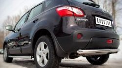 15 249 р. Защита заднего бампера (Ø63 мм, нержавейка) SLITKOFF Nissan Qashqai 1 J10 рестайлинг (2010-2013)  с доставкой в г. Кемерово. Увеличить фотографию 2