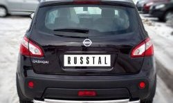 16 499 р. Защита заднего бампера (Ø63 и 42 мм, нержавейка) SLITKOFF  Nissan Qashqai  1 (2010-2013) J10 рестайлинг (полированная нержавейка)  с доставкой в г. Кемерово. Увеличить фотографию 2