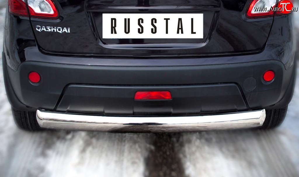 14 499 р. Защита заднего бампера (Ø76 мм, нержавейка) SLITKOFF  Nissan Qashqai  1 (2010-2013) J10 рестайлинг  с доставкой в г. Кемерово