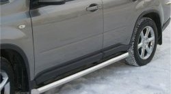 Защита порогов Russtal из круглой трубы диаметром 63 мм Nissan X-trail 2 T31 дорестайлинг (2007-2011)