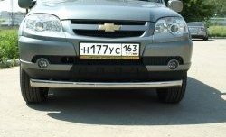 9 499 р. Защита переднего бампера Metall-Design из овальной трубы  Chevrolet Niva  2123 (2009-2020), Лада 2123 (Нива Шевроле) (2009-2021)  с доставкой в г. Кемерово. Увеличить фотографию 2