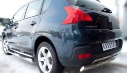 14 449 р. Защита порогов Russtal из трубы d76 мм с пластиковыми вставками для ног Peugeot 3008 рестайлинг (2013-2017) (Защита порогов с со скосами на торцах (вариант 1))  с доставкой в г. Кемерово. Увеличить фотографию 8