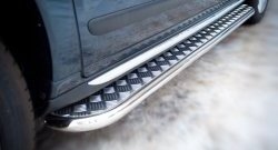 Широкая защита порогов SLITKOFF Peugeot 3008 (2013-2017) рестайлинг