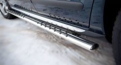 16 649 р. Защита порогов Russtal из овальной трубы с проступью Peugeot 3008 рестайлинг (2013-2017)  с доставкой в г. Кемерово. Увеличить фотографию 3