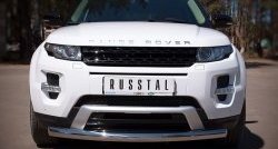 Одинарная защита переднего бампера SLITKOFF диаметром 76 мм (Dynamic) Land Rover Range Rover Evoque  1 L538 (2011-2015) дорестайлинг 3 дв., дорестайлинг 5 дв.