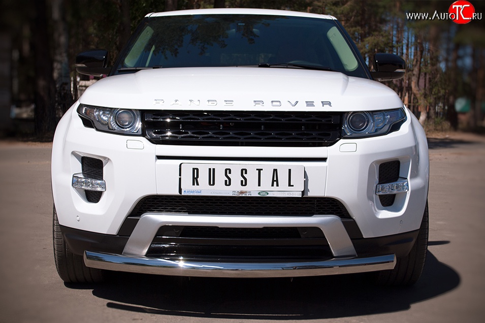 15 349 р. Одинарная защита переднего бампера SLITKOFF диаметром 76 мм (Dynamic)  Land Rover Range Rover Evoque  1 L538 (2011-2015) дорестайлинг 3 дв., дорестайлинг 5 дв.  с доставкой в г. Кемерово