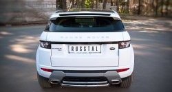 Защита заднего бампера (к-я DYNAMIC, Ø63 и 42 мм, нержавейка) SLITKOFF Land Rover Range Rover Evoque  1 L538 (2011-2015) дорестайлинг 3 дв., дорестайлинг 5 дв.