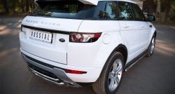 17 999 р. Защита заднего бампера (к-я DYNAMIC, Ø63 и 42 мм, нержавейка) SLITKOFF  Land Rover Range Rover Evoque  1 L538 (2011-2015) дорестайлинг 3 дв., дорестайлинг 5 дв.  с доставкой в г. Кемерово. Увеличить фотографию 2