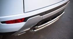 17 999 р. Защита заднего бампера (к-я DYNAMIC, Ø63 и 42 мм, нержавейка) SLITKOFF  Land Rover Range Rover Evoque  1 L538 (2011-2015) дорестайлинг 3 дв., дорестайлинг 5 дв.  с доставкой в г. Кемерово. Увеличить фотографию 4