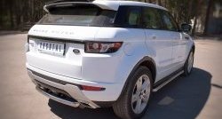 15 349 р. Защита заднего бампера (Ø76 мм, нержавейка, Dynamic) SLITKOFF  Land Rover Range Rover Evoque  1 L538 (2011-2018) дорестайлинг 3 дв., дорестайлинг 5 дв., рестайлинг 3 дв., рестайлинг 5 дв.  с доставкой в г. Кемерово. Увеличить фотографию 2