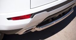 15 349 р. Защита заднего бампера (Ø76 мм, нержавейка, Dynamic) SLITKOFF  Land Rover Range Rover Evoque  1 L538 (2011-2018) дорестайлинг 3 дв., дорестайлинг 5 дв., рестайлинг 3 дв., рестайлинг 5 дв.  с доставкой в г. Кемерово. Увеличить фотографию 4