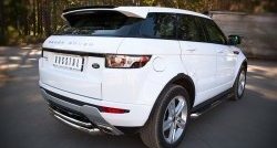 18 699 р. Защита заднего бампера (DYNAMIC, Ø76 и 42 мм, нержавейка) SLITKOFF Land Rover Range Rover Evoque 1 L538 рестайлинг 5 дв. (2015-2018)  с доставкой в г. Кемерово. Увеличить фотографию 2