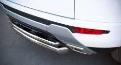 18 699 р. Защита заднего бампера (DYNAMIC, Ø76 и 42 мм, нержавейка) SLITKOFF Land Rover Range Rover Evoque 1 L538 рестайлинг 5 дв. (2015-2018)  с доставкой в г. Кемерово. Увеличить фотографию 3