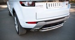18 699 р. Защита заднего бампера (DYNAMIC, Ø76 и 42 мм, нержавейка) SLITKOFF Land Rover Range Rover Evoque 1 L538 рестайлинг 5 дв. (2015-2018)  с доставкой в г. Кемерово. Увеличить фотографию 4