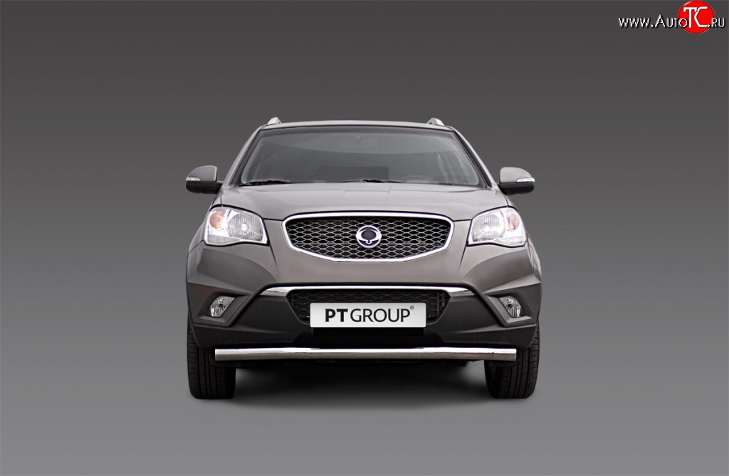 6 399 р. Одинарная защита переднего бампера Petroil Tuning диаметром 63 мм  SSANGYONG Actyon (2010-2013) дорестайлинг  с доставкой в г. Кемерово