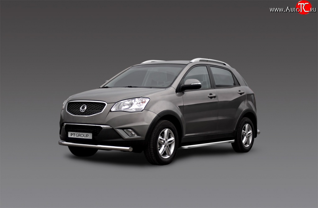 9 499 р. Широкая защита порогов Petroil Tuning  SSANGYONG Actyon (2010-2013) дорестайлинг  с доставкой в г. Кемерово
