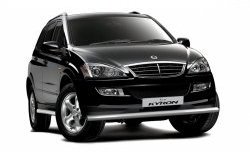Одинарная защита переднего бампера Petroil Tuning диаметром 63 мм SSANGYONG Kyron (2005-2007) дорестайлинг