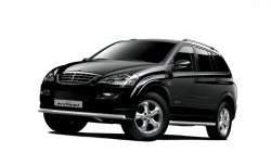 Защита порогов из трубы Ø63 Petroil Tuning SSANGYONG Kyron (2005-2007) дорестайлинг (Нержавеющая полированная сталь)