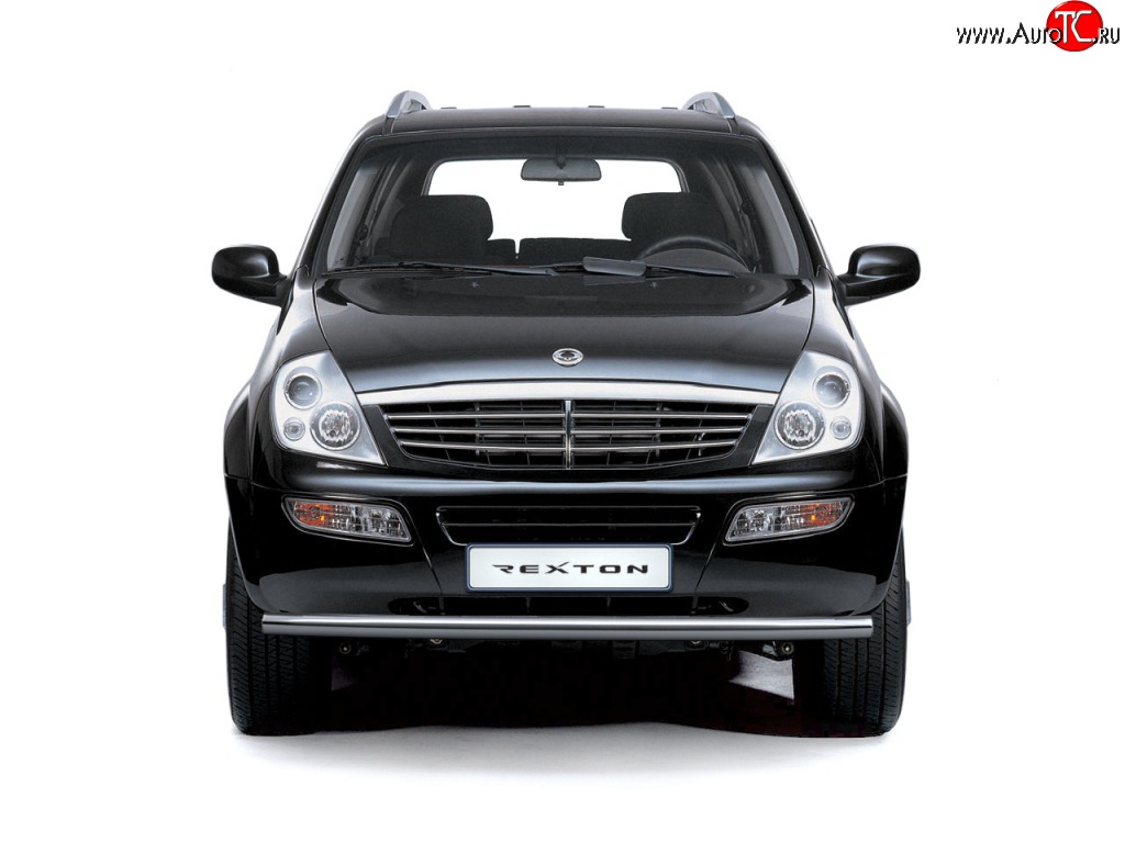 6 599 р. Одинарная защита переднего бампера Petroil Tuning диаметром 63 мм  SSANGYONG Rexton  Y250 (2006-2012)  с доставкой в г. Кемерово