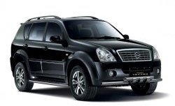 9 499 р. Тройная защита переднего бампера Petroil Tuning из труб диаметром по 63 мм с зубьями  SSANGYONG Rexton  Y250 (2006-2012)  с доставкой в г. Кемерово. Увеличить фотографию 2