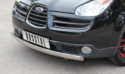 11 249 р. Защита переднего бампера (Ø75х42 мм, нержавейка) Russtal Subaru Tribeca (2005-2007)  с доставкой в г. Кемерово. Увеличить фотографию 2