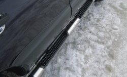 83 999 р. Защита порогов Russtal с пластиковыми вставками для ног Suzuki Grand Vitara JT 5 дверей дорестайлинг (2005-2008) (Защита порогов с со скосами на торцах (вариант 1))  с доставкой в г. Кемерово. Увеличить фотографию 2