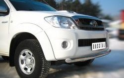 15 249 р. Одинарная защита переднего бампера SLITKOFF диаметром 63 мм  Toyota Hilux  AN10,AN20 (2008-2011) 1-ый рестайлинг  с доставкой в г. Кемерово. Увеличить фотографию 2
