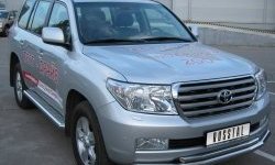 24 999 р. Защита переднего бампера (2 трубыØ76 и 42 мм, нержавейка) SLITKOFF  Toyota Land Cruiser  200 (2007-2012) дорестайлинг  с доставкой в г. Кемерово. Увеличить фотографию 2