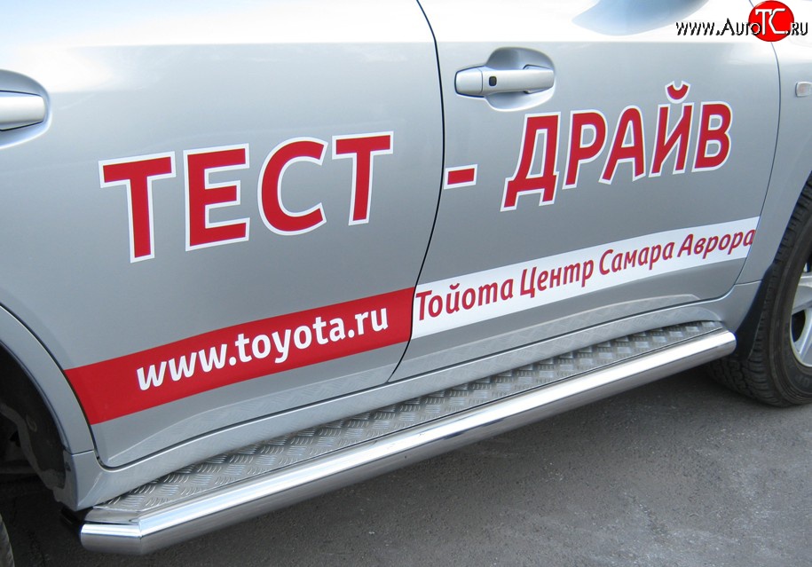 33 849 р. Широкая защита порогов SLITKOFF  Toyota Land Cruiser  200 (2007-2012) дорестайлинг  с доставкой в г. Кемерово