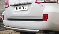 18 899 р. Защита заднего бампера (Ø76 мм, нержавейка) SLITKOFF  Toyota Land Cruiser  200 (2007-2012) дорестайлинг  с доставкой в г. Кемерово. Увеличить фотографию 3