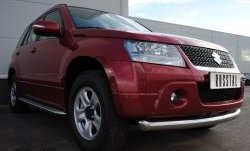 Одинарная защита переднего бампера SLITKOFF Suzuki Grand Vitara  JT 5 дверей (2005-2008) дорестайлинг