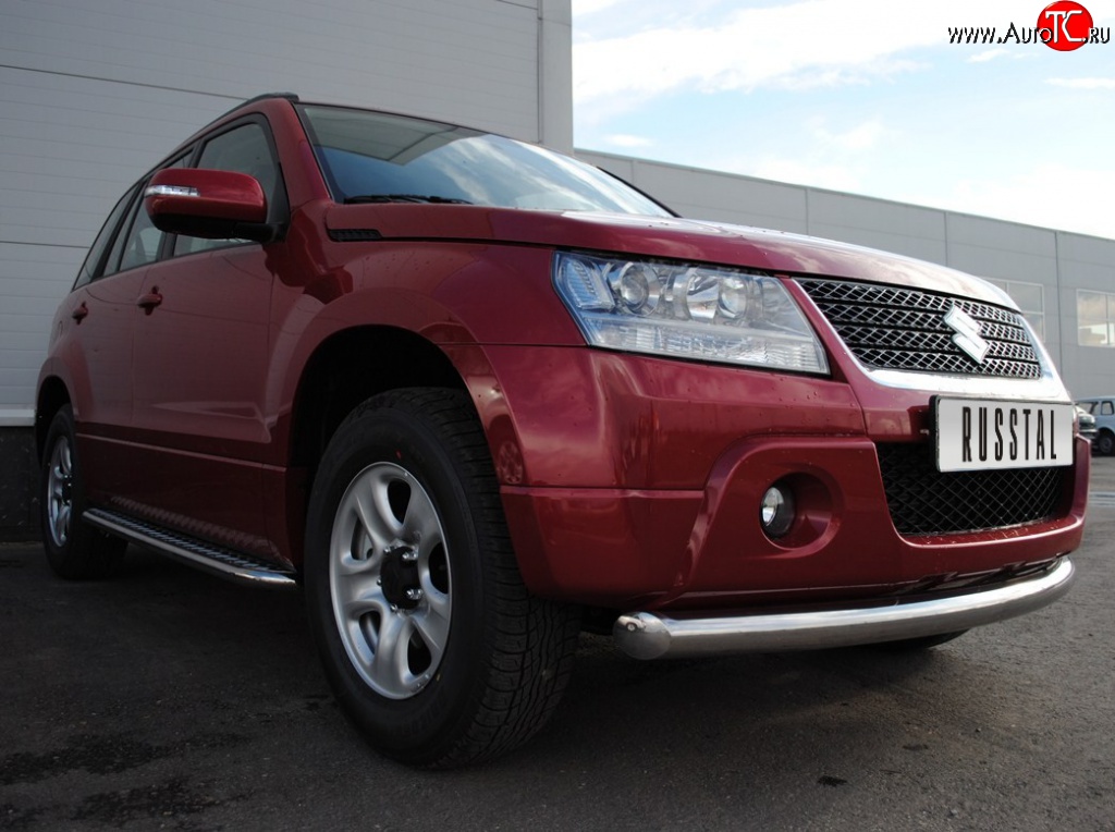 15 999 р. Одинарная защита переднего бампера SLITKOFF  Suzuki Grand Vitara  JT 5 дверей (2005-2008) дорестайлинг  с доставкой в г. Кемерово