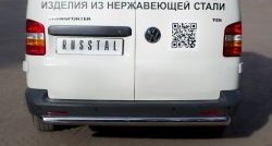 15 799 р. Защита заднего бампера (Ø63 мм, нержавейка) SLITKOFF Volkswagen Transporter T5 дорестайлинг (2003-2009)  с доставкой в г. Кемерово. Увеличить фотографию 4