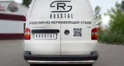 16 599 р. Защита заднего бампера (Ø76 мм, нержавейка) SLITKOFF  Volkswagen Transporter  T5 (2003-2009) дорестайлинг  с доставкой в г. Кемерово. Увеличить фотографию 4