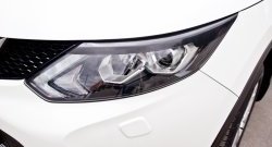 779 р. Реснички на фары RA Nissan Qashqai 2 J11 рестайлинг (2017-2022) (Неокрашенные)  с доставкой в г. Кемерово. Увеличить фотографию 2