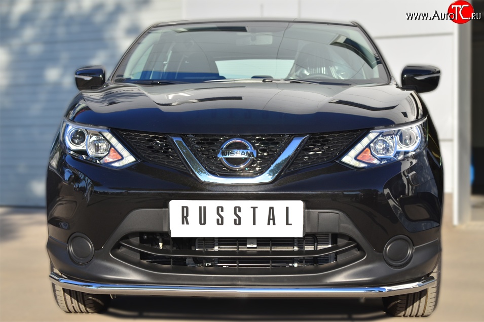 13 699 р. Одинарная защита переднего бампера диаметром 42 мм SLITKOFF  Nissan Qashqai  2 (2013-2019) J11 дорестайлинг  с доставкой в г. Кемерово