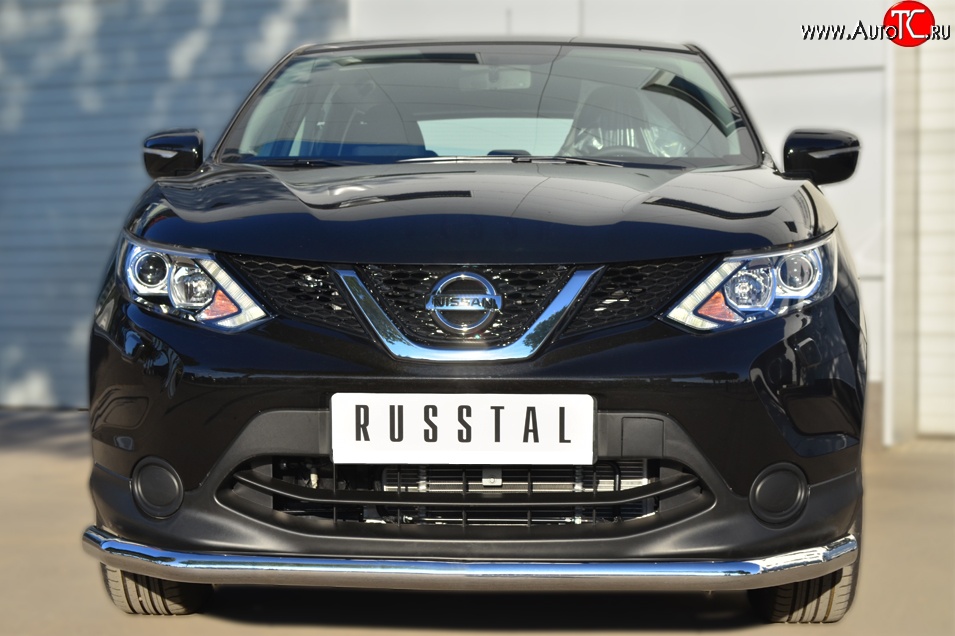 14 549 р. Одинарная защита переднего бампера диаметром 63 мм SLITKOFF  Nissan Qashqai  2 (2013-2019) J11 дорестайлинг  с доставкой в г. Кемерово