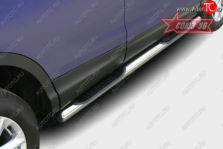 14 264 р. Защита порогов с проступью Souz-96 (d76) Nissan Qashqai 2 J11 дорестайлинг (2013-2019)  с доставкой в г. Кемерово