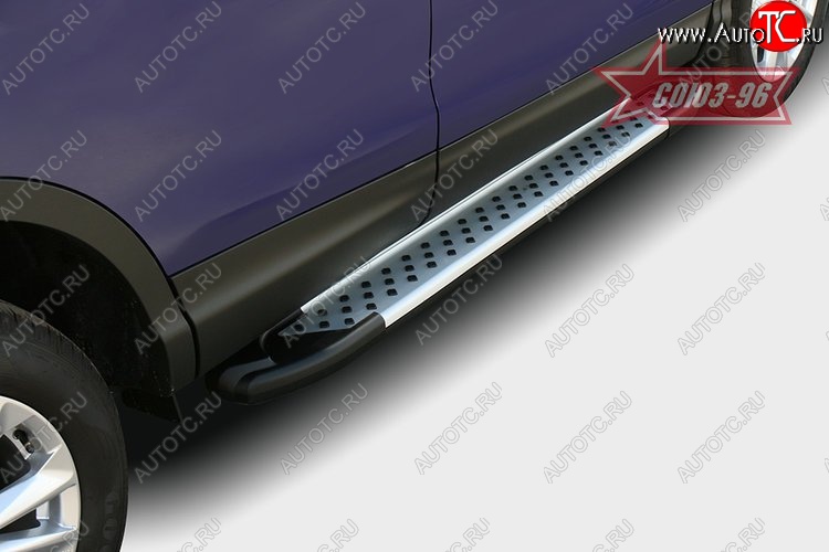 10 979 р. Пороги из алюминиевого профиля Souz-96 Nissan Qashqai 2 J11 рестайлинг (2017-2022)  с доставкой в г. Кемерово