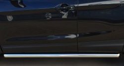 70 999 р. Защита порогов из круглой трубы диаметром 63 мм Russtal Nissan Qashqai 2 J11 дорестайлинг (2013-2019) (Защита порогов с со скосами на торцах (вариант 1))  с доставкой в г. Кемерово. Увеличить фотографию 2