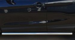 70 999 р. Защита порогов из круглой трубы диаметром 63 мм Russtal Nissan Qashqai 2 J11 дорестайлинг (2013-2019) (Защита порогов с со скосами на торцах (вариант 1))  с доставкой в г. Кемерово. Увеличить фотографию 9