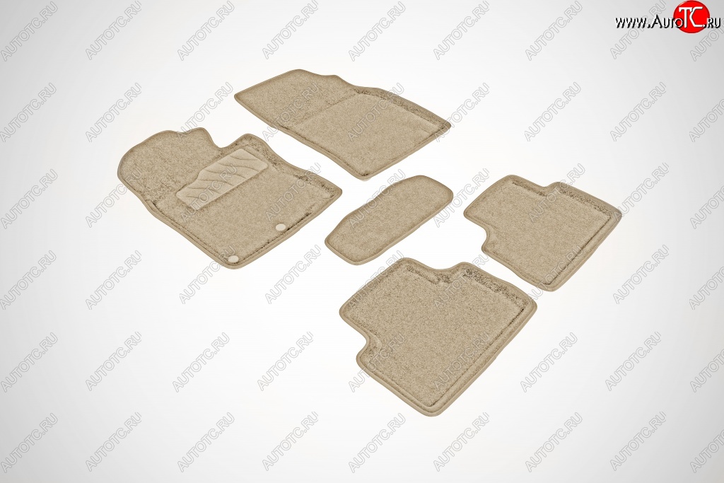 7 399 р. Износостойкие коврики в салон SeiNtex Premium 3D 4 шт. (ворсовые, бежевые)  Nissan Qashqai  2 (2017-2022) J11 рестайлинг  с доставкой в г. Кемерово