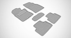 Износостойкие коврики в салон SeiNtex Premium 3D 4 шт. (ворсовые, серые) Nissan Qashqai  2 (2017-2022) J11 рестайлинг