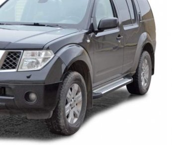 Порожки для ног Бумер (алюминий) Nissan Pathfinder  R51 (2009-2014) рестайлинг