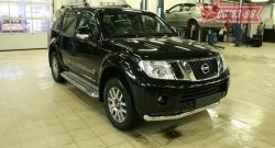 17 639 р. Защита переднего бампера одинарная Souz-96 (d76) Nissan Pathfinder R51 рестайлинг (2009-2014)  с доставкой в г. Кемерово. Увеличить фотографию 2