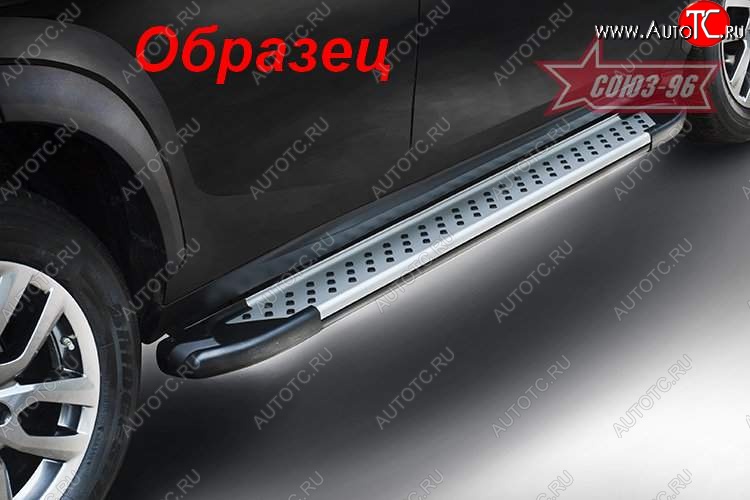 9 134 р. Пороги из алюминиевого профиля Souz-96 Nissan Pathfinder R51 рестайлинг (2009-2014)  с доставкой в г. Кемерово