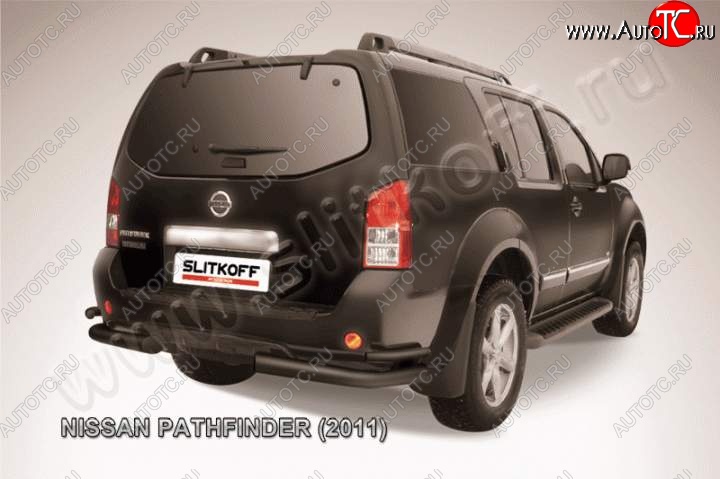 9 999 р. Уголки d76+d42 двойные  Nissan Pathfinder  R51 (2009-2014) рестайлинг (Цвет: серебристый)  с доставкой в г. Кемерово